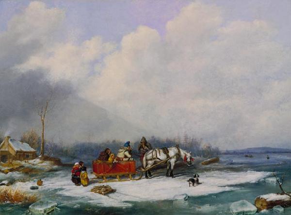 Cornelius Krieghoff Winter Landscape oil painting picture